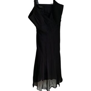 BCBGMAXAZRIA Women's Black Halter Knee Length Dress Size 10 Party